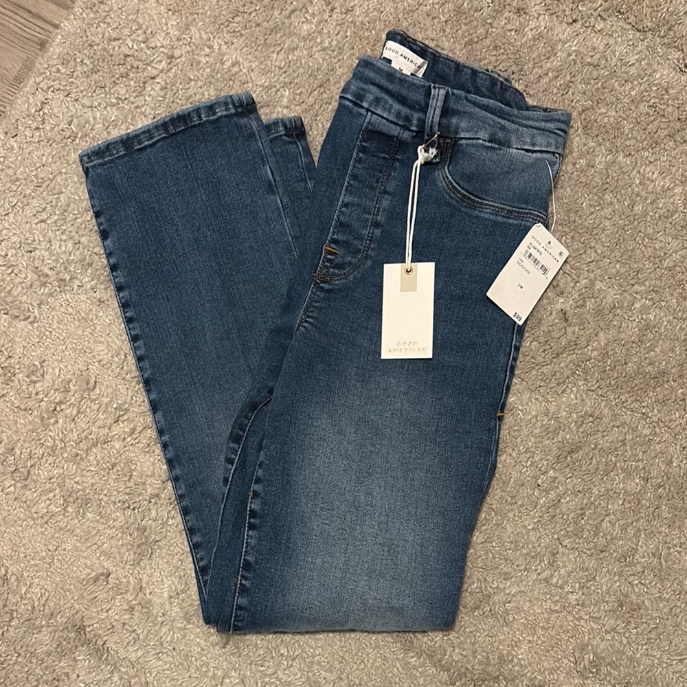 Good American Women's Skinny Jeans in Dark Blue
